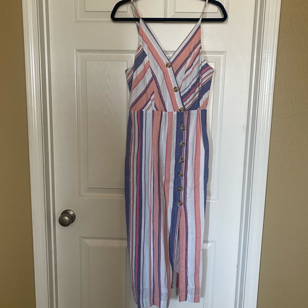 Striped dress with buttons